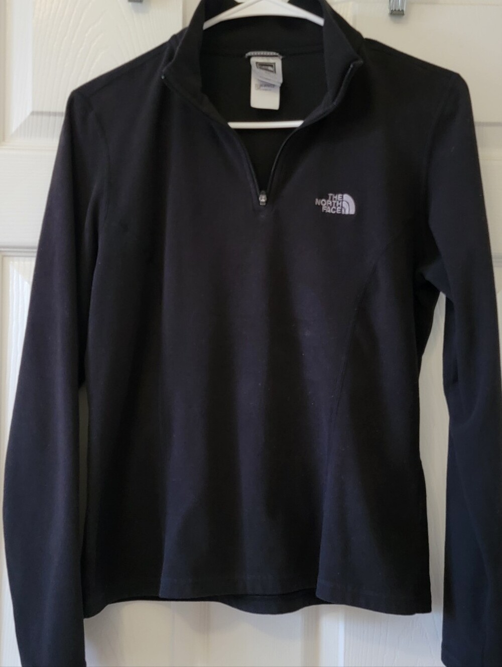 The North Face 3/4 Zip Black Fleece Long Sleeve